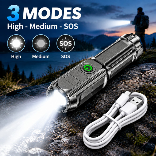 Led searchlight hand torch - led,