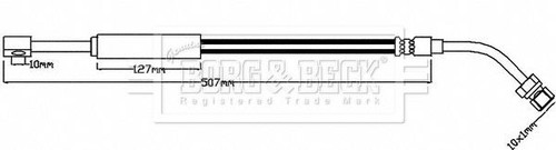 Borg beck brake hose - beck,