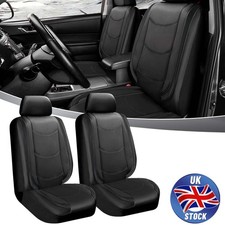 Car Seat Covers Front Set Black Waterproof Leather Protectors For Honda Civic