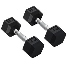 HOMCOM Hexagonal Dumbbells Kit