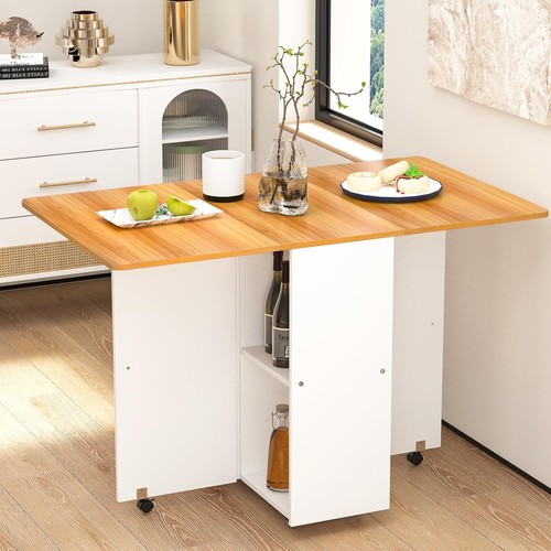 Folding table with wheels - folding,