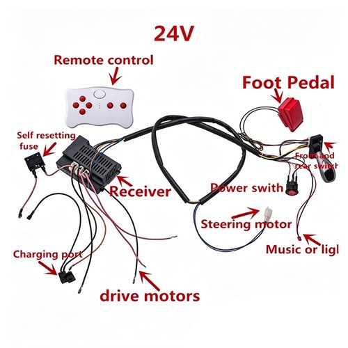 Ride toy car 12v - 12v, wiring