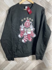 Wigan warriors Christmas Black Cotton Sweatshirt Brand New With Tags Size M