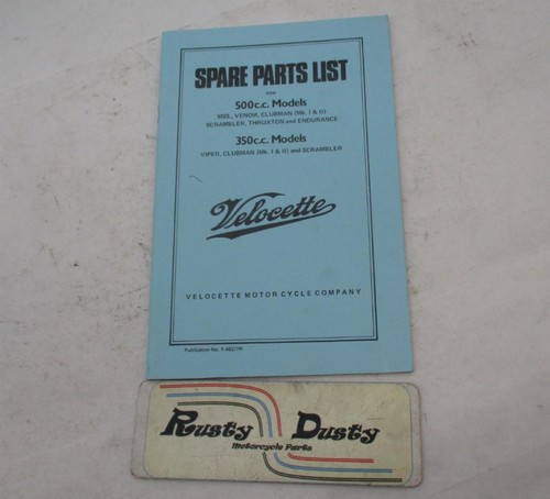 1974 velocette 350 and - 350, 500
