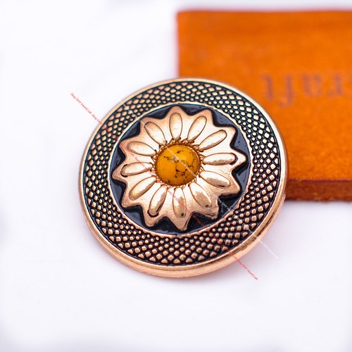 10pc gold tribal flower - 10pc,