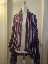 Matalan Scarf Beach Cover Ups Purple Pink Stripe 60 x 38cm