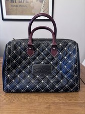 HV Polo Society Navy Black & Brown Hand Bag. Great Condition