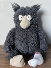 MOZ THE MONSTER SOCK ON FOOT FLUFFY SOFT PLUSH TOY 16” JOHN LEWIS ADVERT 2017