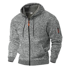 Mens Hoodies Fleece Sweatshirts Full Zip Long Sleeve Sports Jacket with Pockets