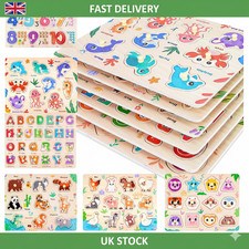 Toddler Montessori     Puzzles Toys for 3 4 5 Years Old Ages 4-6, 6 PCS Wooden P