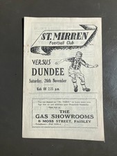 St Mirren v Dundee 26th Nov