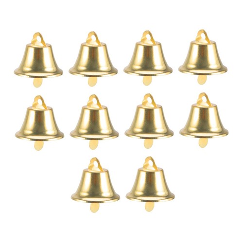 Small gold bells 10pcs - small,