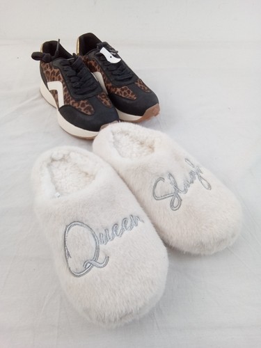 Girls 2pcs fluffy slippers - girls,