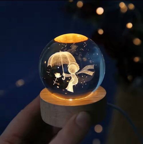 Crystal ball night light - ball, glass