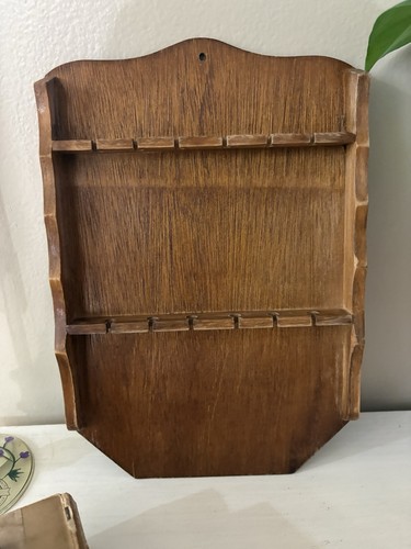Vtg wooden slot souvenir - 12,