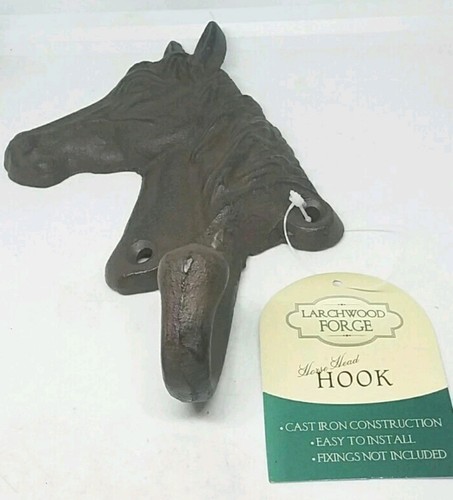 Rustic cast iron horse head - iron,