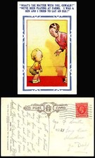 What's Matter Oswald? Play at Farms I Was Hen Tried to Lay Egg 1936 Old Postcard