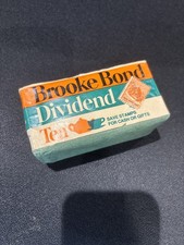 Vintage 1970s Brooke Bond Dividend Tea Full Packet Shop Display w. Genuine Stamp