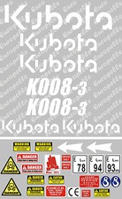 Decal Sticker set for: KUBOTA