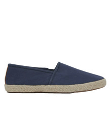 Ex M&S Men's Flat Slip On Canvas Espadrilles in Navy Blue UK 7 #2059
