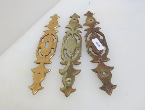 Vintage brass escutcheon - brass,