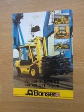 PRE USED BONSER 7 SERIES LIFT TRUCKS SUPERB COLOUR FARMING ORIGINAL BROCHURE VGC