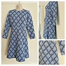 Fab 1960s 60s dress 12 blue
