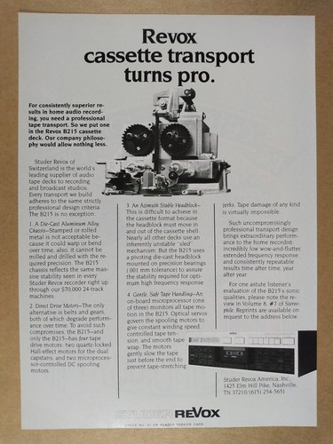 1986 revox b215 - b215, deck