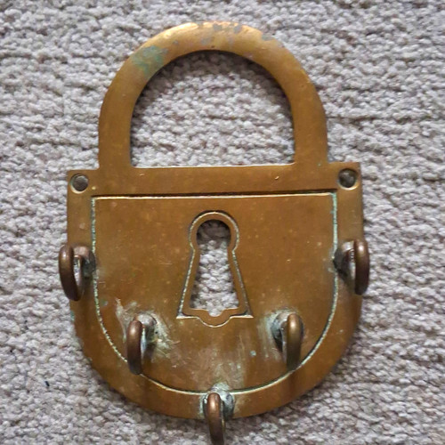 Vintage solid brass padlock - vintage,