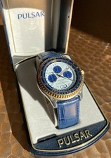 1990 Pulsar  Flightmaster N945 6A20 Alarm - Chronograph - Timer Watch - Rare 
