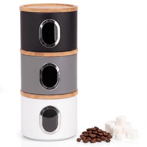 Tea coffee sugar canister - tea,