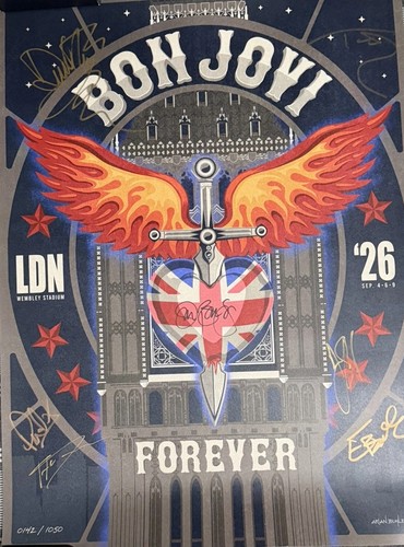 Bon jovi hand signed - jovi, poster