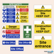 Construction/Building Site Safety Sign Starter Pack Bundle - Rigid Plastic