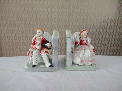 Vintage ceramic bookends - ceramic,