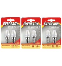 6x Eveready Night Light Bulb