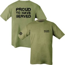 MILITARY VETERAN T-SHIRT MENS BRITISH ARMY PROUD TO HAVE SERVED SAPPER RAF NAVY