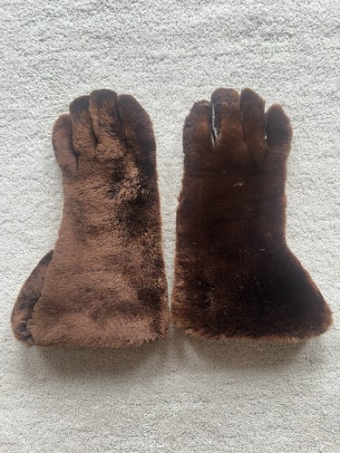 Dents vintage leather bear fur - dents,