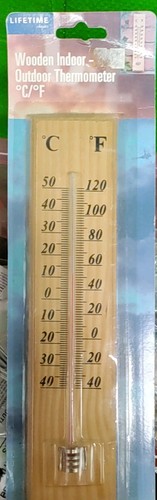 Wooden room thermometer - wooden,