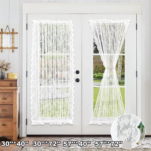 Floral voile sheer - floral, door