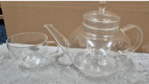 Tetley vintage glass teapot - vintage,