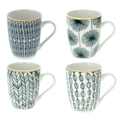 Coffee mugs stoneware - 4x,