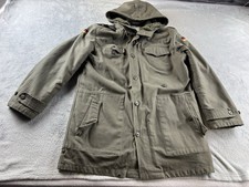 German Vintage Army 1988  Parka Jacket Olive Green Size  170 180 100 Large