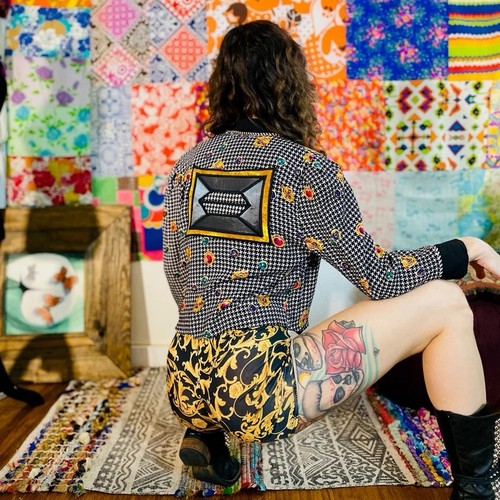 Upcycled vtg 90s ornate bolero - 90s,