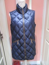 PER UNA STORMWEAR LONGER DUCK DOWN FILL NAVY BLUE BODY WARMER size 12