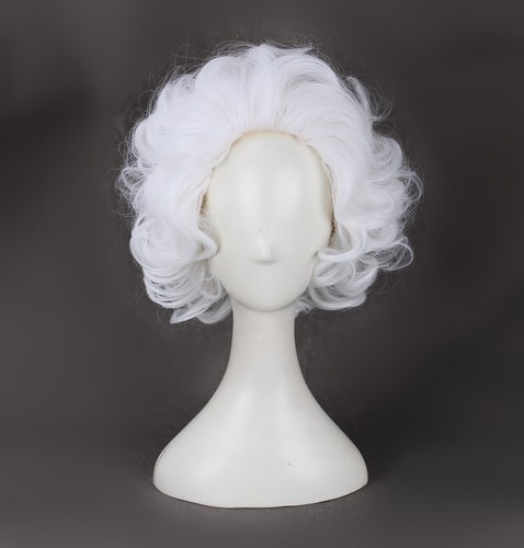 Old lady women white short - old,