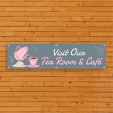 Tea Room Cafe PVC Banner GCFC 028 -Heavy Duty Indoor Outdoor Garden Centre Signs