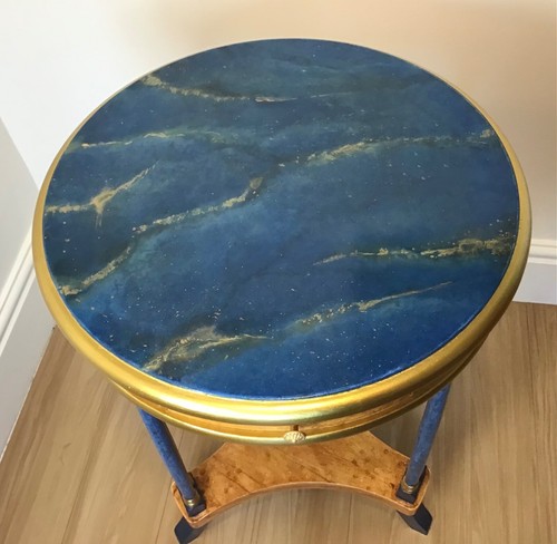 Unique side table hand painted