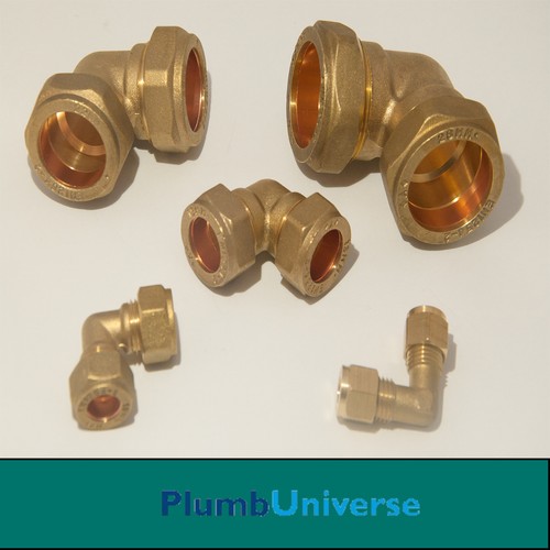 Brass elbow compression 6mm - compression,
