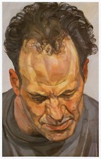 Portrait of Frank Auerbach Lucian Freud print in 11 x 14 inch mount SUPERB