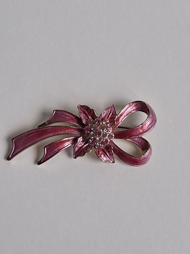 Vintage pink enamel flower - vintage,